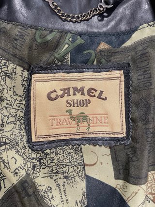 Chaleco De Cuero Camel Shop Travel Line Vintage