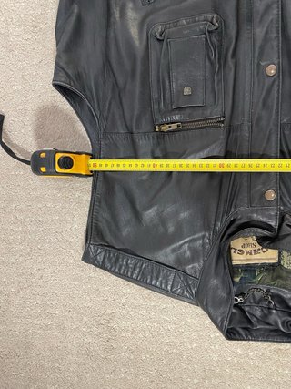 Chaleco De Cuero Camel Shop Travel Line Vintage