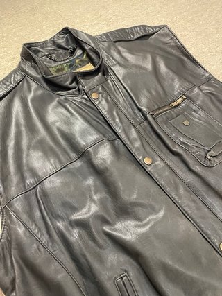 Chaleco De Cuero Camel Shop Travel Line Vintage