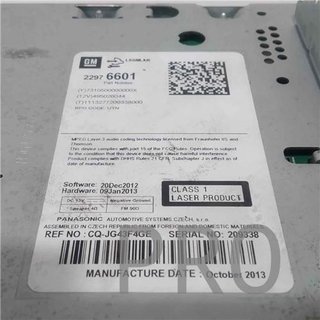 Radio / Cd Opel Astra J Berlina 5p (12.2009->)