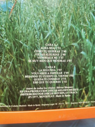 Disco, LP, vinilo - hector meneses - (spain, discos melody 1977, portada doble)