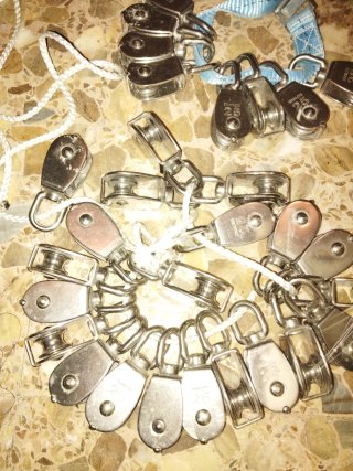 60 Poleas de Acero Inoxidable Nuevas