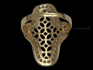 anillo oro 18k con circonita