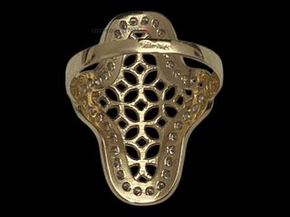 anillo oro 18k con circonita