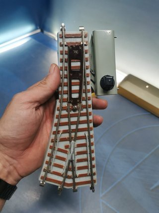 Desvío derecha, Paya, esc. S, material maqueta ferroviaria