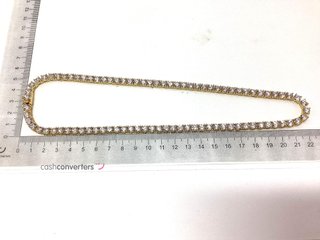gargantilla plata 925mm con piedra con circonita 21cm