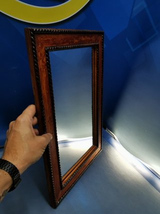 Espejo rectangular de madera, , 45x30x3 cm