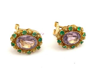 pendientes oro 18k con circonita