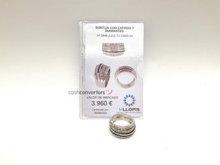 anillo oro 18k con piedra con diamante