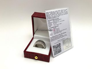 anillo oro 18k con piedra con diamante