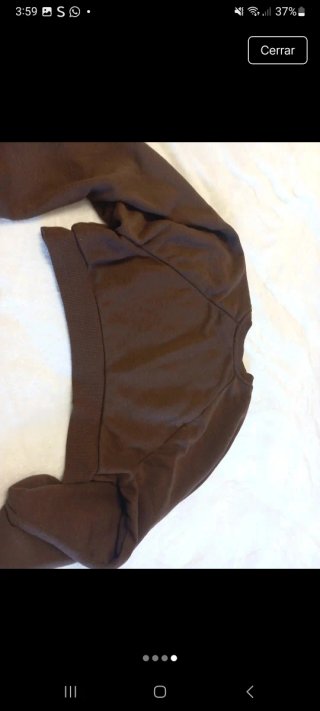 Sudadera corta Bershka marrón XS