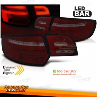 PILOTOS LED TRASEROS ROJO AHUMADO PARA AUDI A3 8P