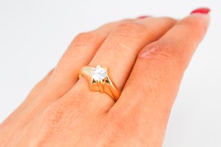 Solitario De Oro De 18K.. Ref: 026-01-01194