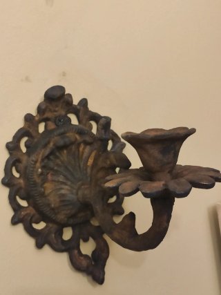 Candelabro de Hierro Forjado para Pared