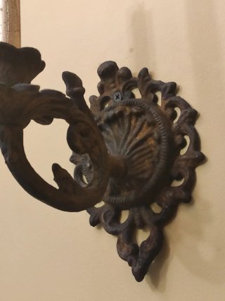 Candelabro de Hierro Forjado para Pared