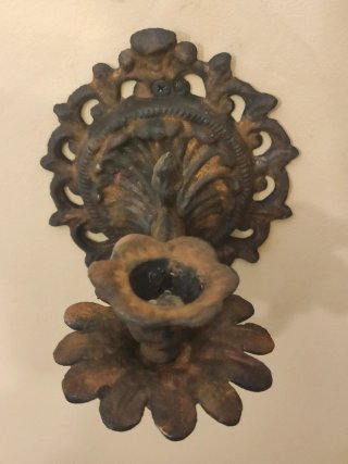Candelabro de Hierro Forjado para Pared
