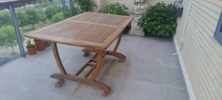 Conjunto madera Mesa y Sillones plegables