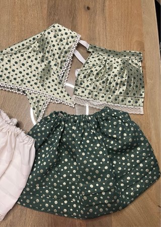 Traje Baturra Bebé Verde y dorado