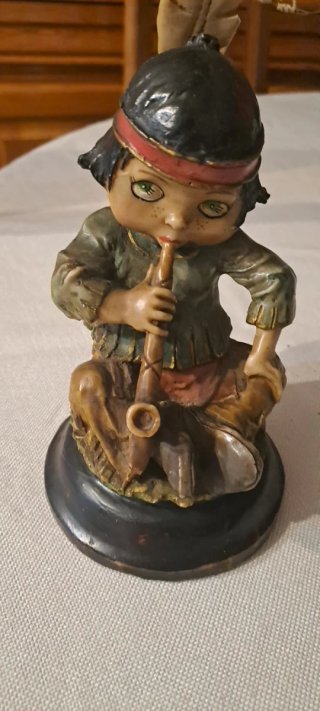2 Figuras Decorativas Indígenas 22cm Marfinite