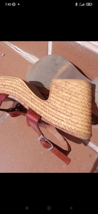 Sandalias de cuero marrón talla 38