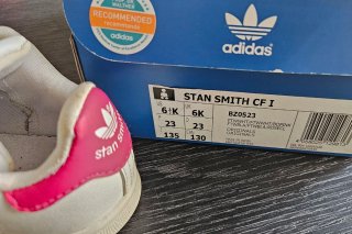 Adidas Stan Smith bambina velcro bianche n°23