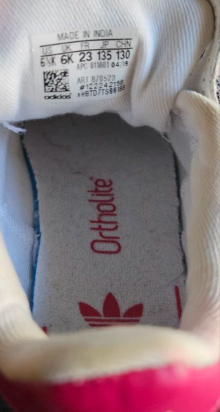 Adidas Stan Smith bambina velcro bianche n°23