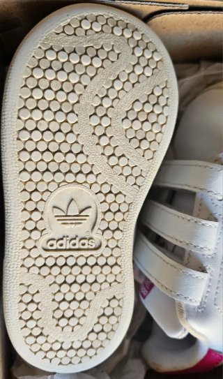 Adidas Stan Smith bambina velcro bianche n°23