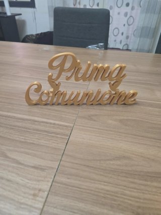 Scritta Prima Comunione oro