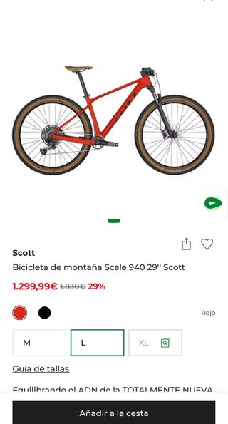 Bicicleta Scott scale 940 carbono