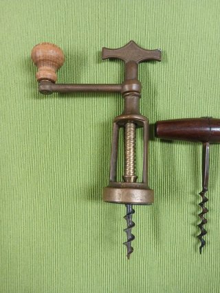Set 3 Cavatappi Vintage Metallo Legno