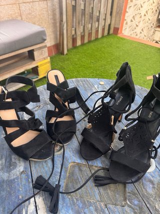 Pack Zapatos Tacón Negros.