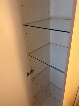 Mueble alto de baño blanco brillo