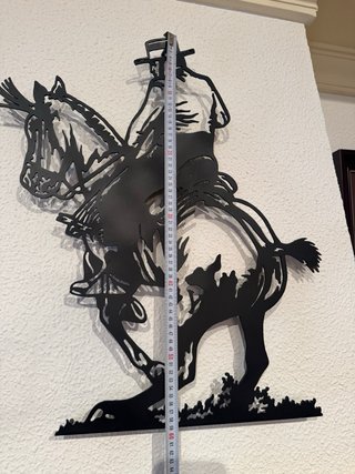 Forja de caballo en metal negro