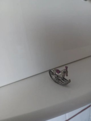Miniatura cavallino a dondolo argento 800