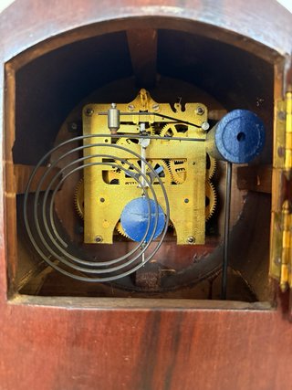 Reloj de mesa/chimenea grande de madera