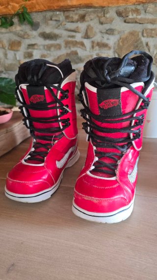 Botas Snowboard Vans Rojas Talla 40