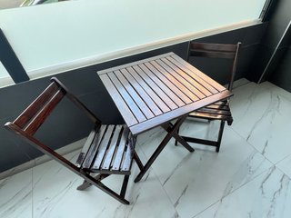 Juego Mesa y Sillas Plegables Madera