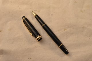 Pluma y boligrafo Montblanc Meisterstuck 14 kt