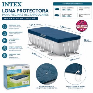 Lona Protectora INTEX para Piscinas Rectangulares