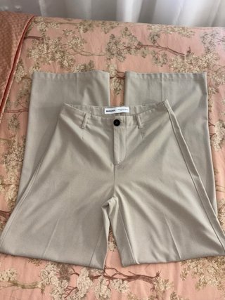 Pantalones anchos de vestir marrones
