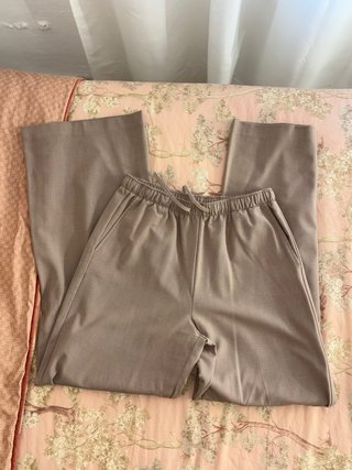 Pantalones anchos de vestir marrones