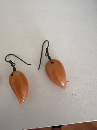 Orecchini donna arancio e marrone