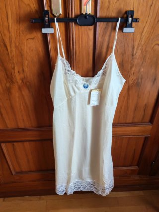 Combinación Teleno Talla  L Encaje Blanco