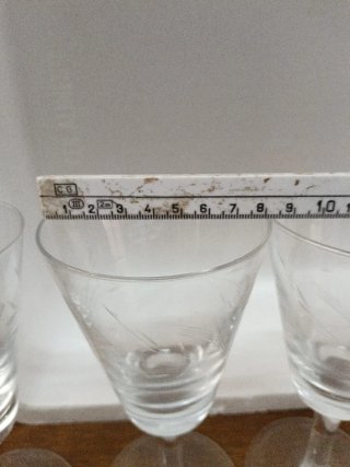 Bicchieri vintage incisi set 12 pezzi