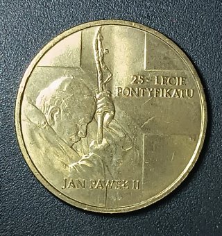 5 Monedas Polonia 2 Zloty Juan Pablo II