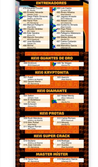 Cambio cromos Adrenalyn XL