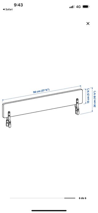 Cama infantil IKEA SLÄKT blanca