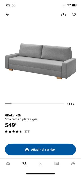 Sofá Cama Gris Ikea
