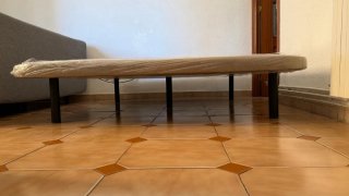 Base tapizada beige