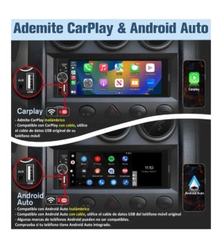 Radio Coche Carplay Android Auto 1 DIN